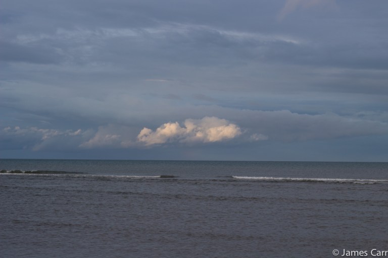 A cloud that's brighter than the rest. Clogherhead beach, Co. Louth
