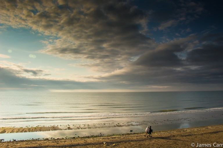 Early morning walkers, Oriel Cove, Co. Louth